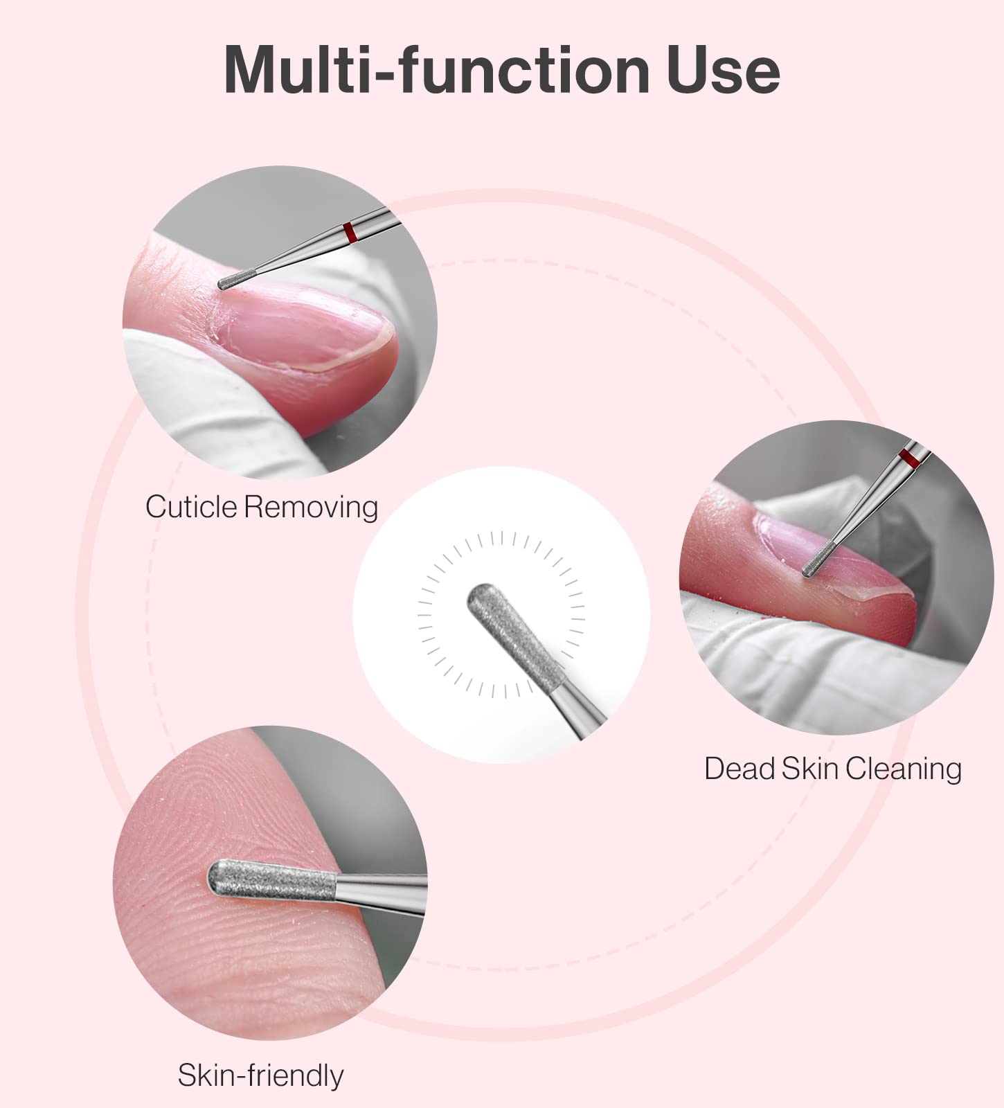 Pear Shape Carbide Diamond Under Nail Cleaner Nail Drill Bit