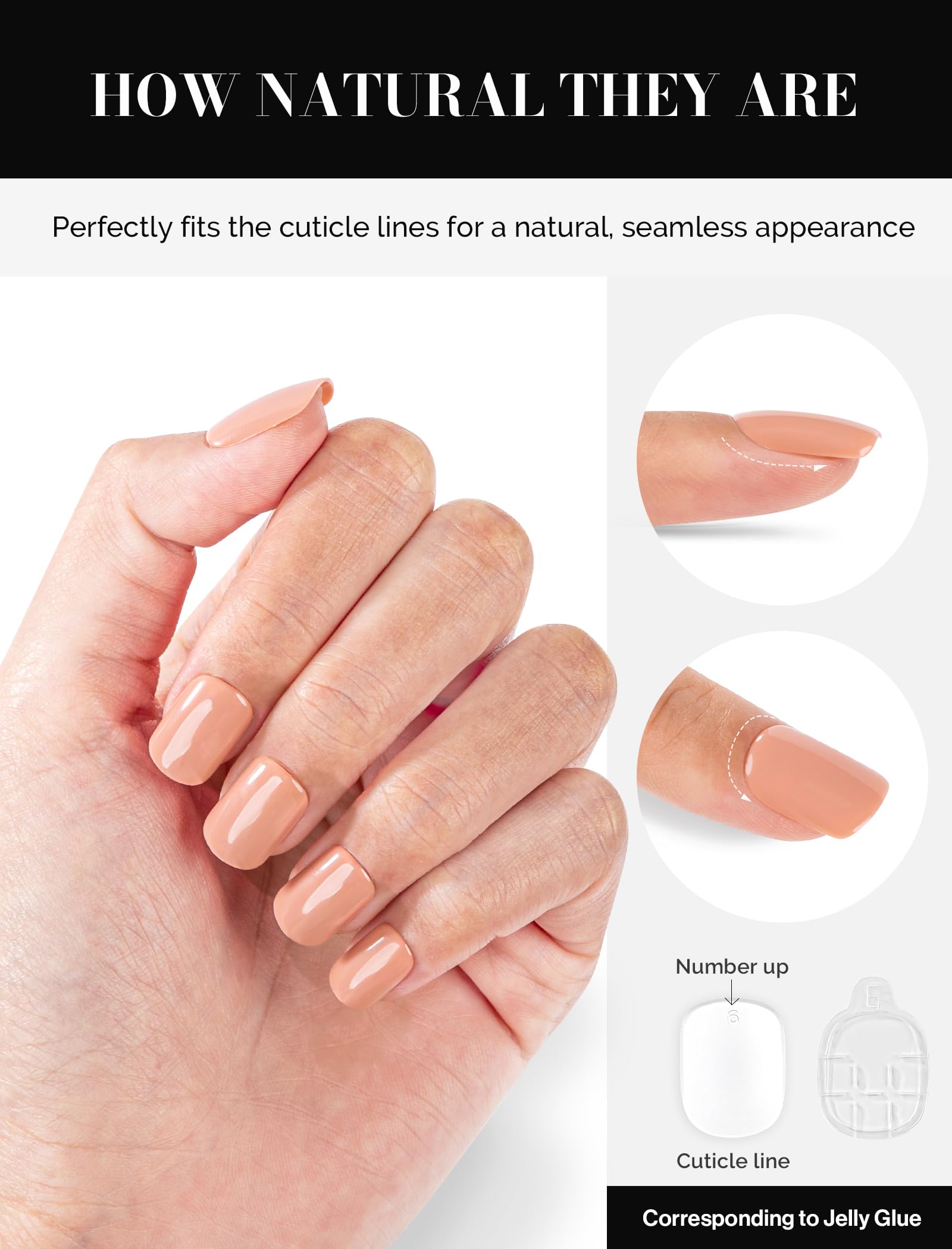 Acrylic Press On Nails - Short Square White (US ONLY)