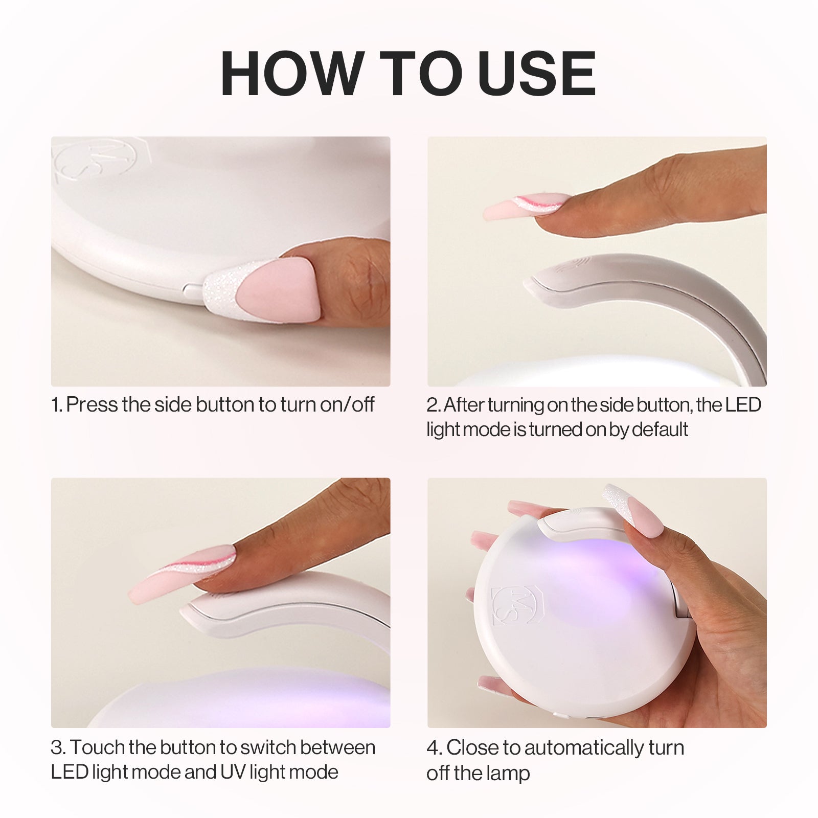 Rechargeable Mini 2 in 1 LED UV Nail Art Lamp MelodySusie