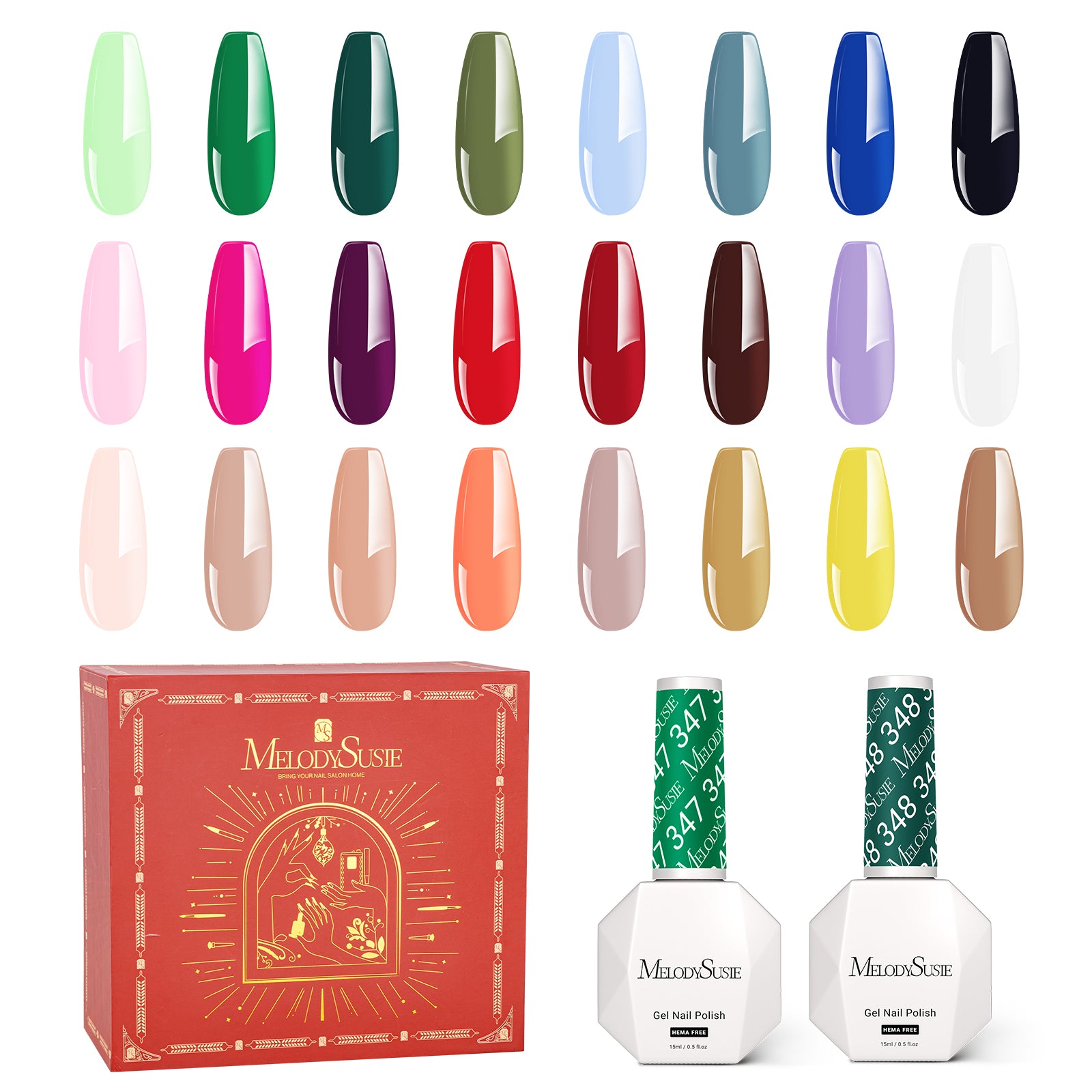 St. Patrick’s Day Hema Free Gel Nail Polish 24 Colors 0.5fl oz/15ml