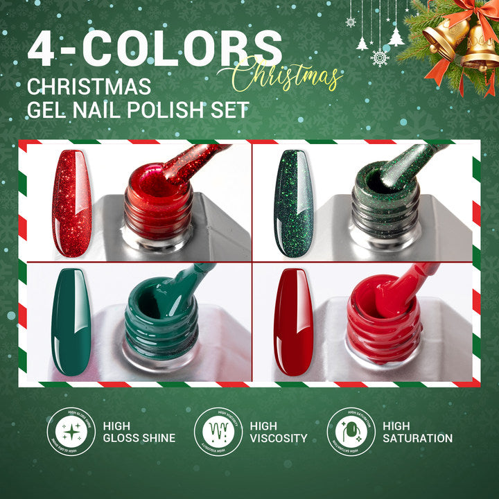 Christmas Thick Gel Nail Polish Classic Colors Set - US ONLY