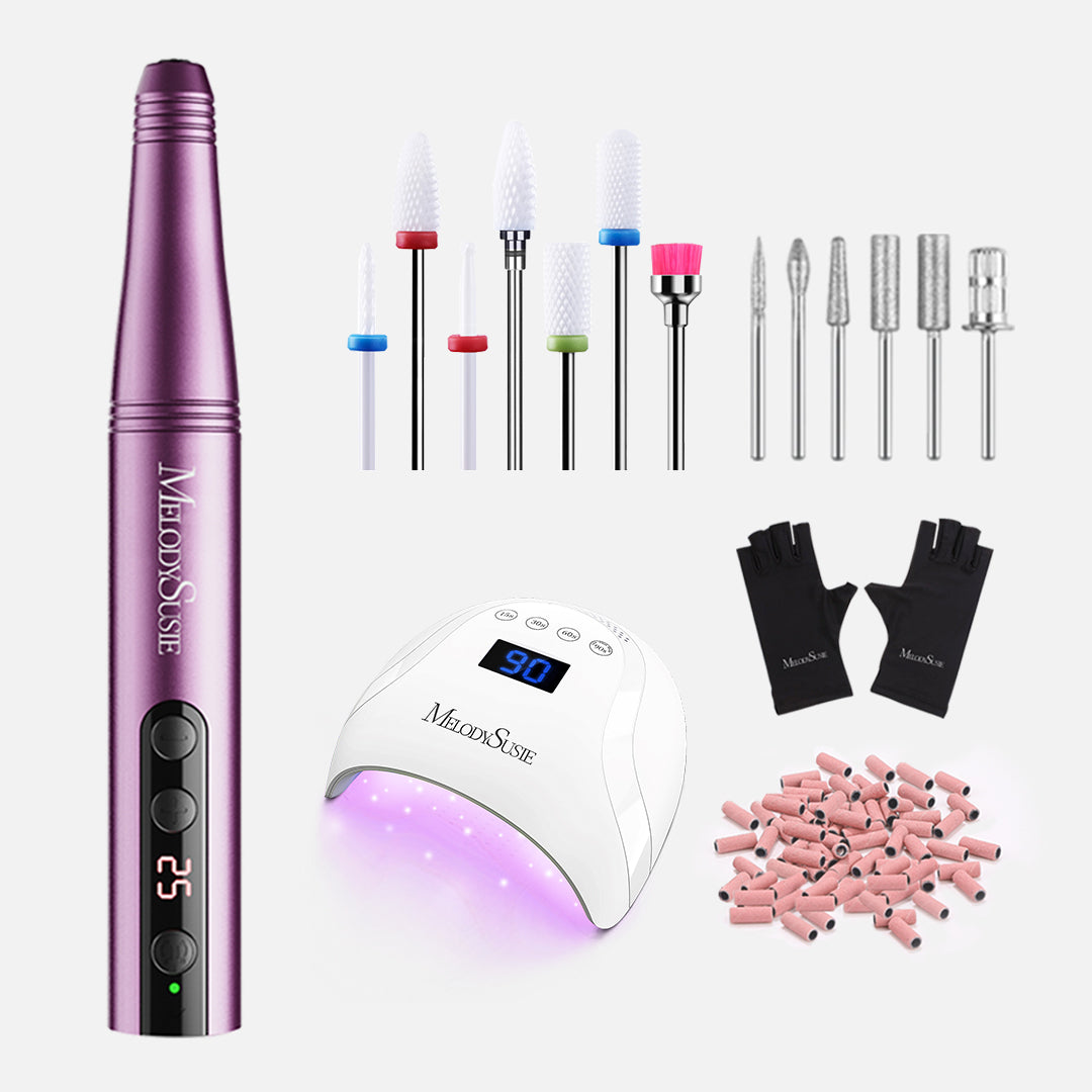 PC180F Portable Rechargeable Nail Drill 25000RPM (Advanced Kit)