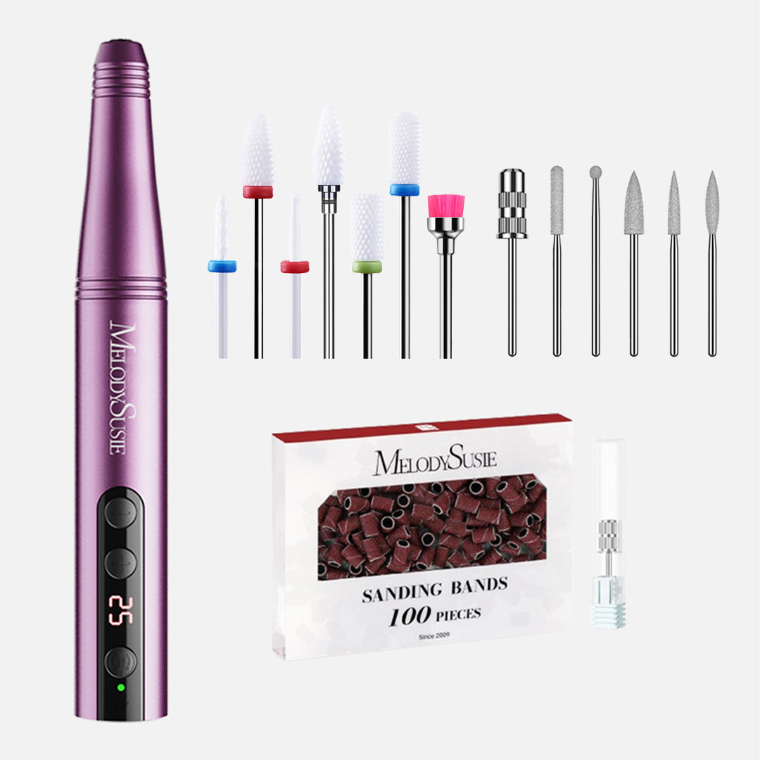 PC180F Portable Rechargeable Nail Drill 25000RPM (Beginner Kit)