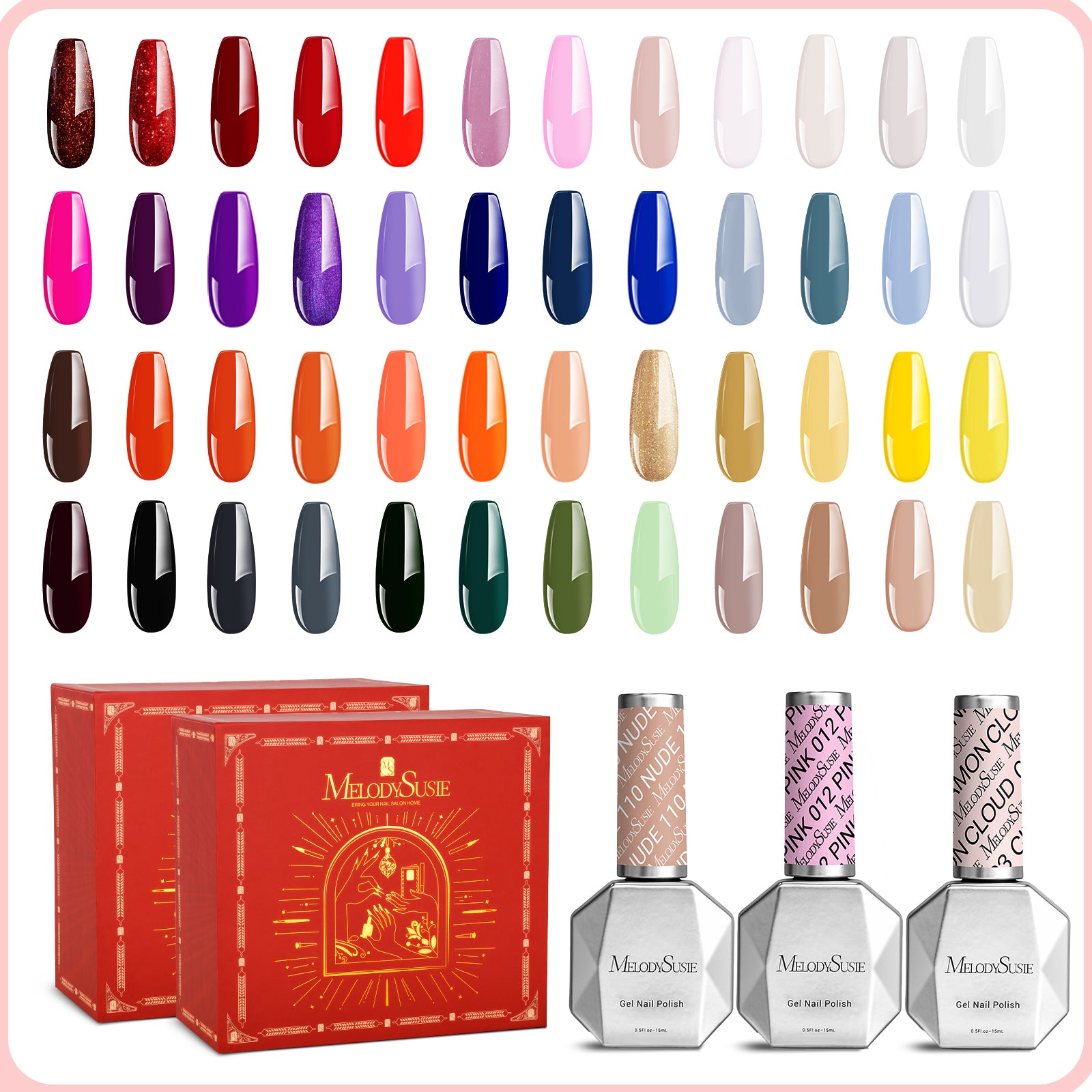 15ml Thick Gel Nail Polish Gift Box - 48 Colors