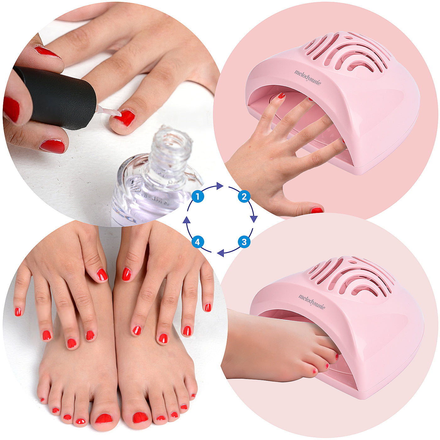 Mini Fan Nail Lamp for safe and quick drying nail polishes at home