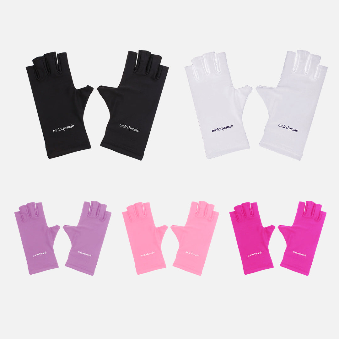 UV Shield LYCRA Gloves for manicure at home or salon
