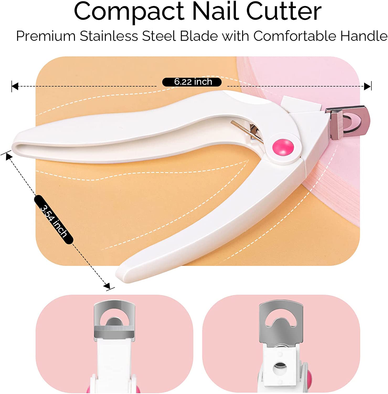 Nail clipper with matte handle and nail file BEAUTY & CARE 51 (large) –  STALEKS
