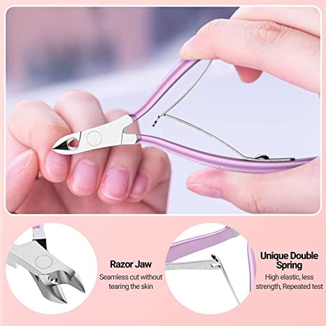 Acrylic Nail Clipper 4 in 1 Kit Pink