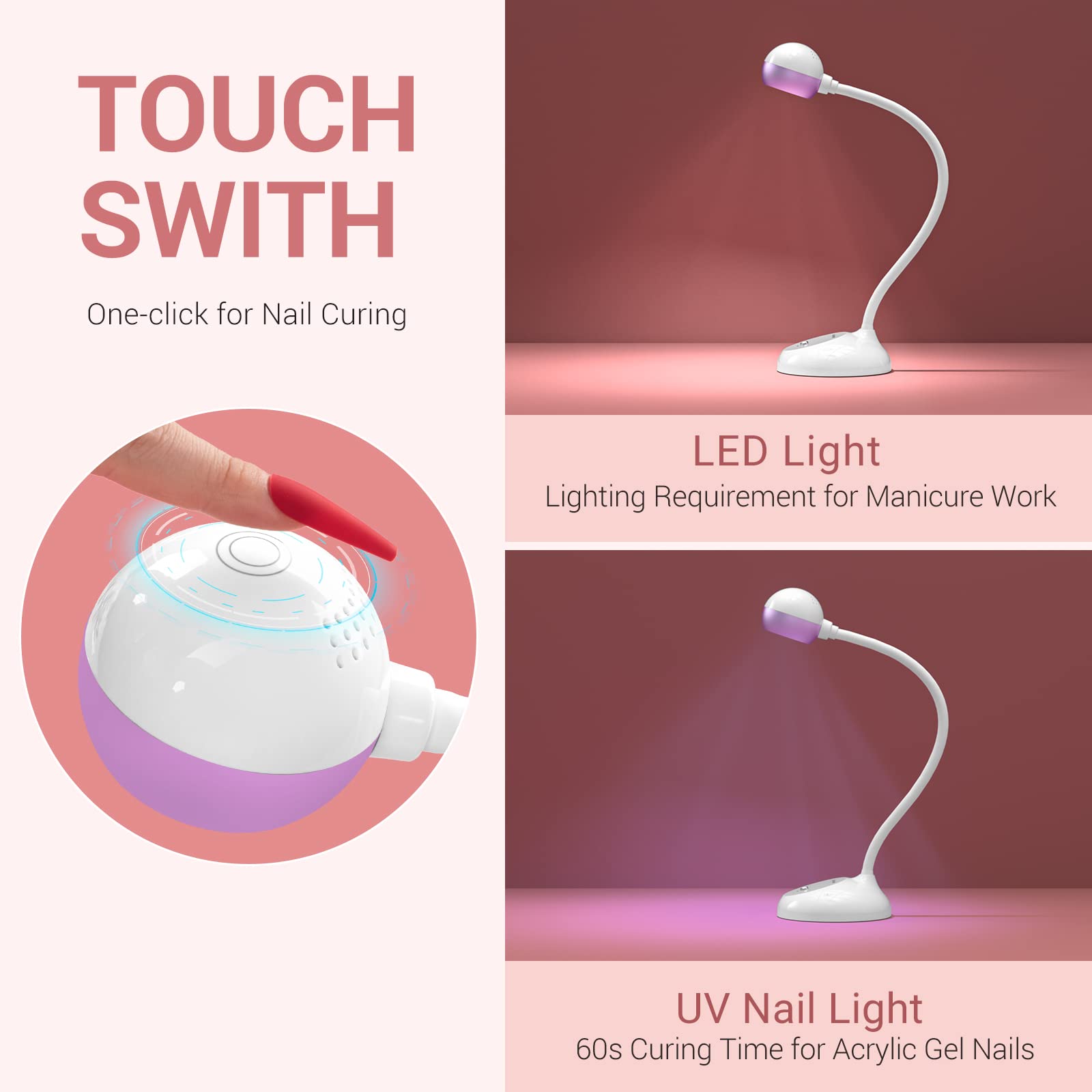melodysusie Mini 2 in 1 LED/UV Nail Art Lamp ! Linked in my bio - per